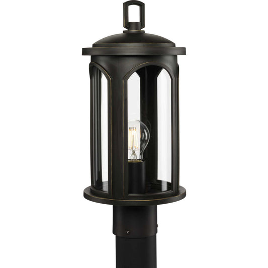 Gables One Light Post Lantern in Antique Bronze