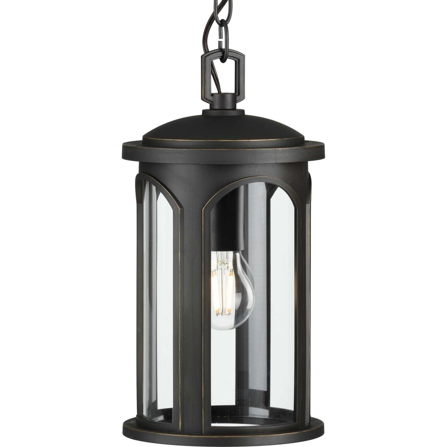 Gables One Light Hanging Lantern in Antique Bronze