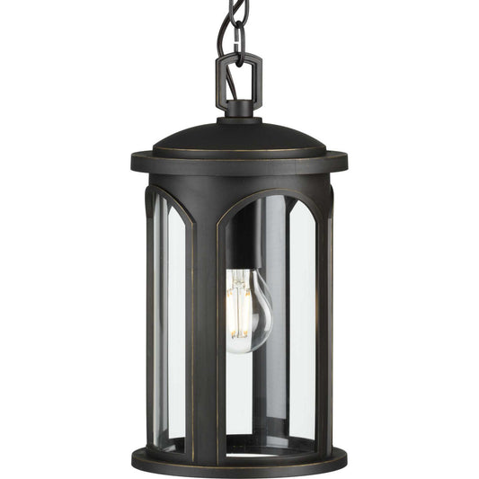 Gables One Light Hanging Lantern in Antique Bronze