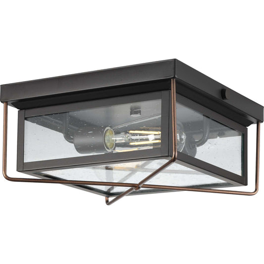 Barlowe Two Light Flush Mount in Antique Bronze