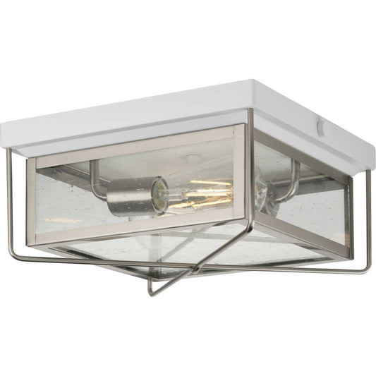 Barlowe Two Light Flush Mount in Stainless Steel