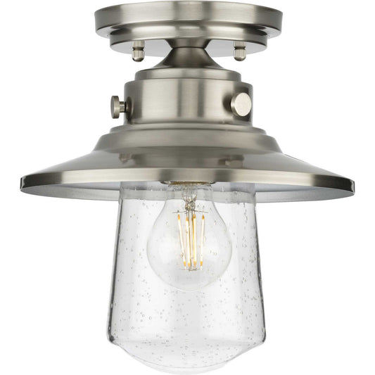 Tremont One Light Semi-Flush Mount in Stainless Steel