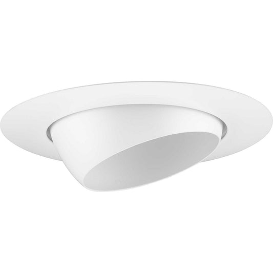 Progress Lighting - P800020-028 - Eyeball Recessed Trim - 6" Eyeball Trim for 6" Housing - Satin White