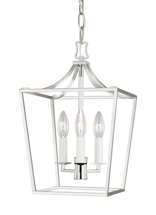 Southold Three Light Mini Lantern in Polished Nickel