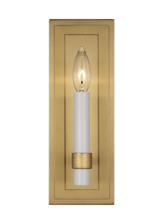 Marston One Light Wall Sconce in Burnished Brass