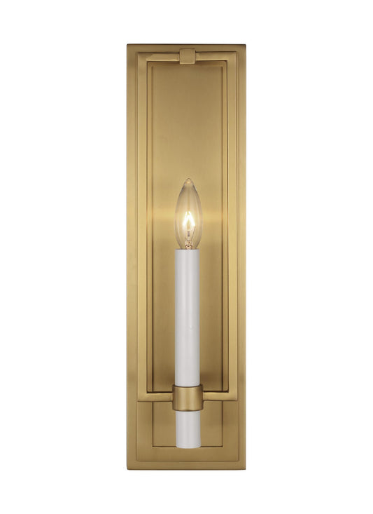 Marston One Light Wall Sconce in Burnished Brass