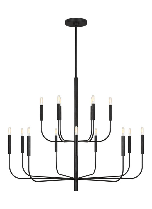 Brianna 15 Light Chandelier in Aged Iron