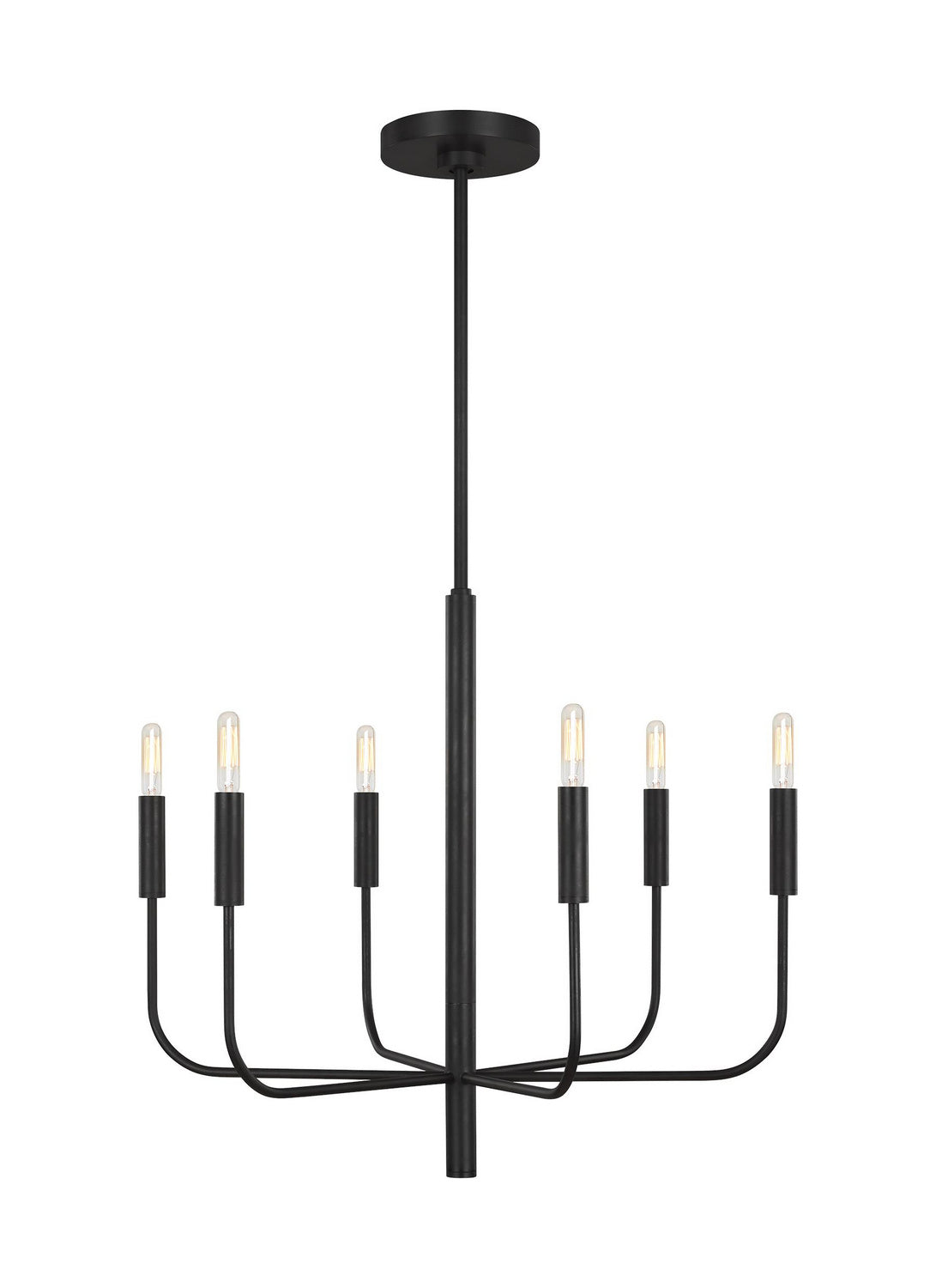 Brianna Six Light Chandelier in Aged Iron