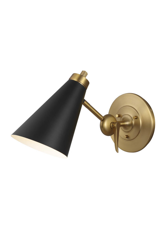 Signoret One Light Wall Sconce in Burnished Brass