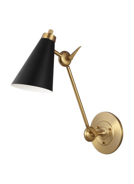 Signoret One Light Wall Sconce in Burnished Brass