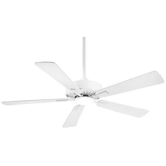 Contractor LED 52"Ceiling Fan in Flat White