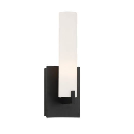 Tube Two Light Wall Sconce in Coal Black