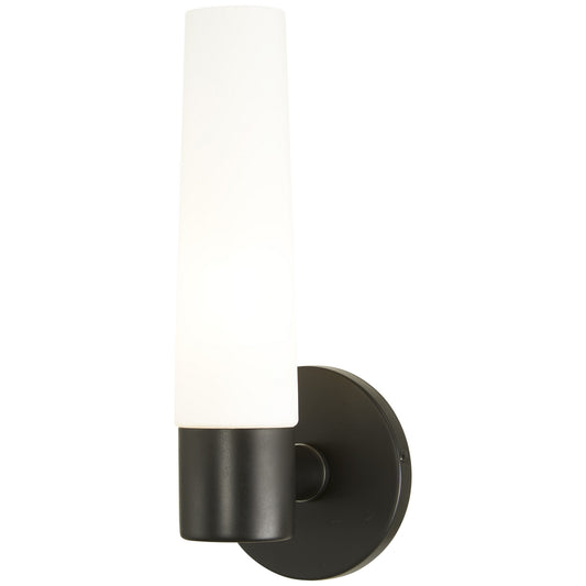 Saber One Light Wall Sconce in Coal Black