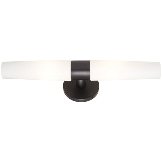 Saber Two Light Wall Sconce in Coal Black