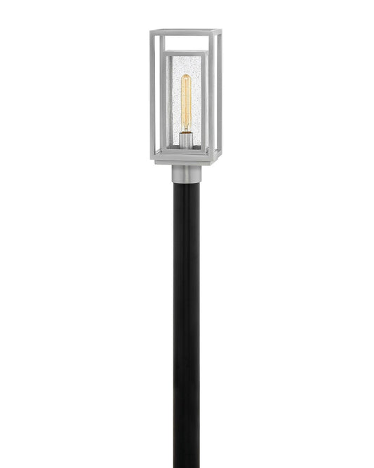 Republic LED Post Top or Pier Mount Lantern in Satin Nickel