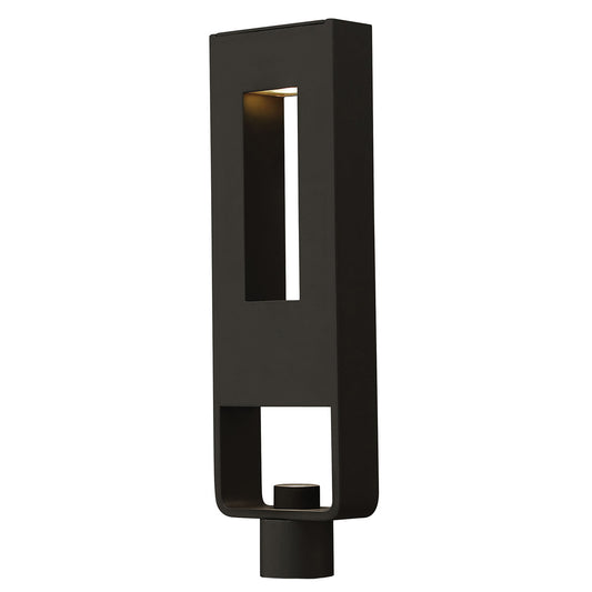 Atlantis LED Post Top or Pier Mount Lantern in Satin Black