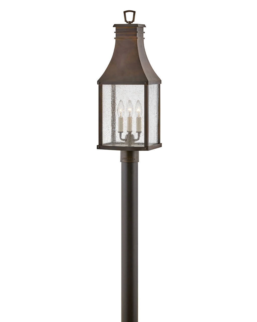 Beacon Hill LED Post Top or Pier Mount Lantern in Blackened Copper