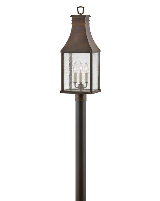 Beacon Hill LED Post Top or Pier Mount Lantern in Blackened Copper