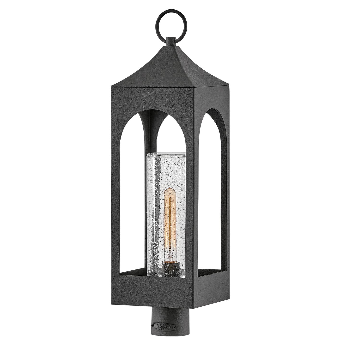 Amina LED Post Top or Pier Mount Lantern in Distressed Zinc