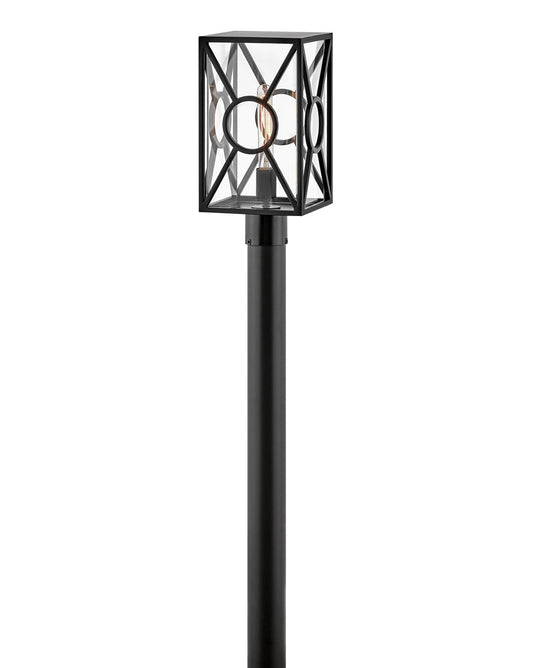 Brixton LED Post Top or Pier Mount Lantern in Black