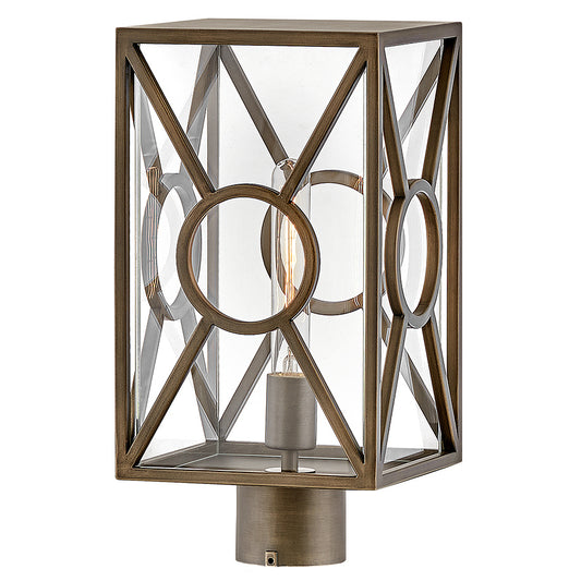 Brixton LED Post Top or Pier Mount Lantern in Burnished Bronze