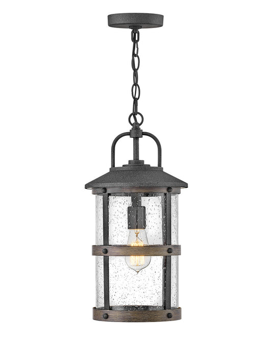 Lakehouse LED Hanging Lantern in Aged Zinc
