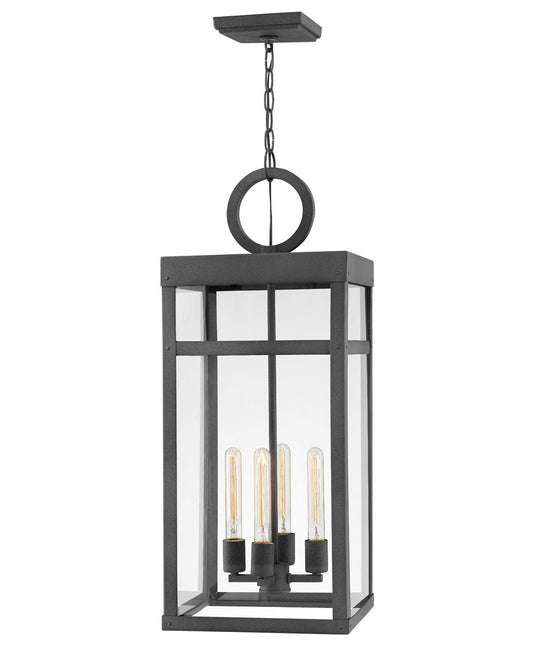 Porter LED Chandelier in Aged Zinc