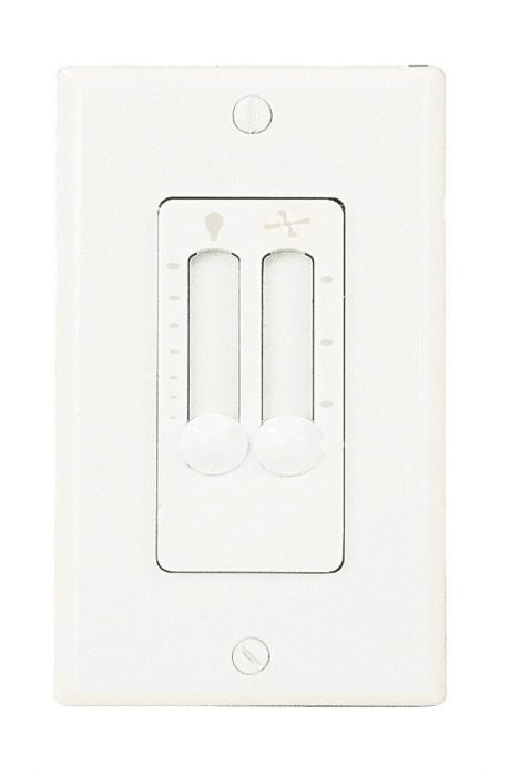 4 Speed Fan/Light Control Wall Control in White