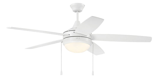 Phaze Energy Star 5 52" Ceiling Fan in White