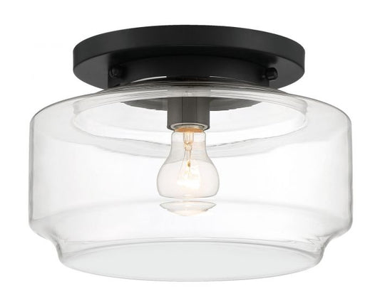 Peri One Light Flushmount in Flat Black
