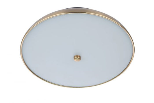 Soul LED Flushmount in Flat Black/Satin Brass