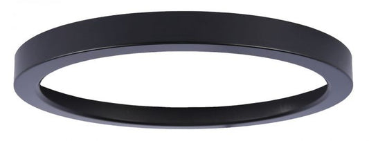 LED Flushmount 9" Flushmount Optional Trim in Flat Black