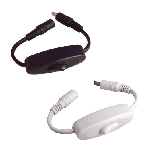 Inline On/Off LED Switch in White