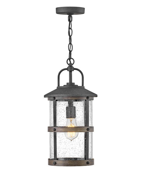 Lakehouse LED Hanging Lantern in Aged Zinc