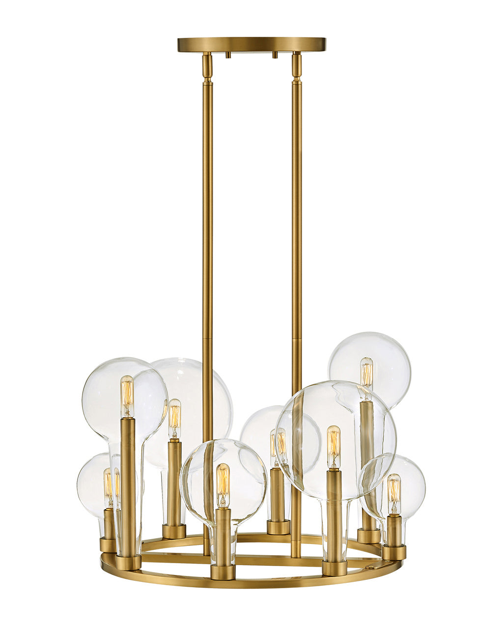Alchemy LED Chandelier in Lacquered Brass