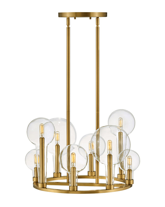 Alchemy LED Chandelier in Lacquered Brass