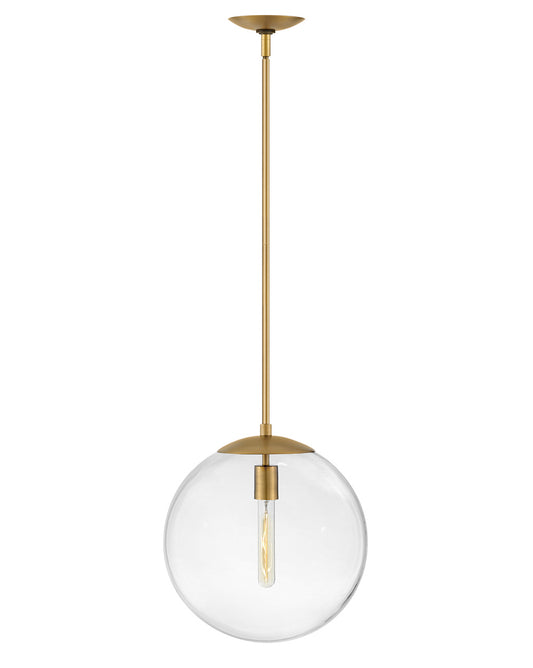 Warby LED Pendant in Heritage Brass