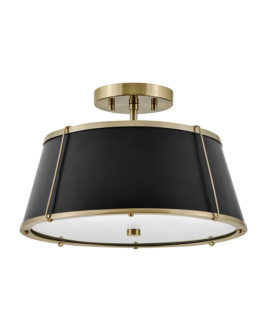 Clarke LED Semi-Flush Mount in Warm Brass