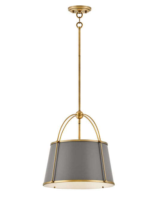 Clarke LED Pendant in Lacquered Dark Brass