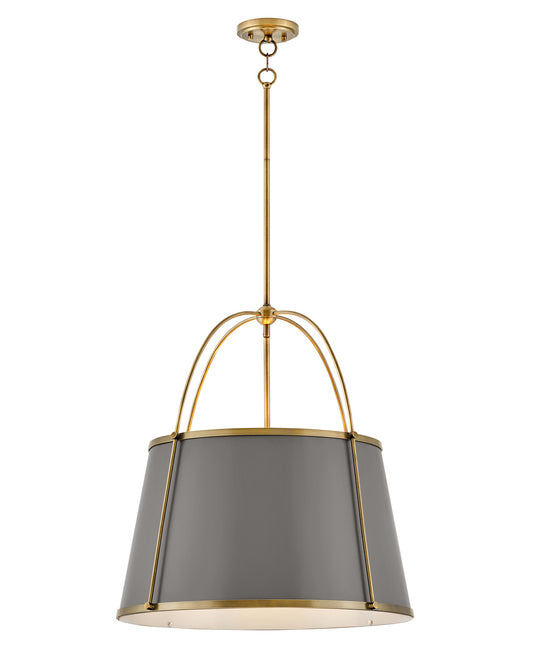 Clarke LED Chandelier in Lacquered Dark Brass