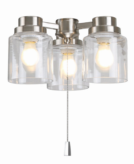 Light Kit-Armed LED Ceiling Fan Light Kit in Brushed Polished Nickel
