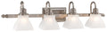 Mission Ridge Bath Four Light Bath in Brushed Nickel