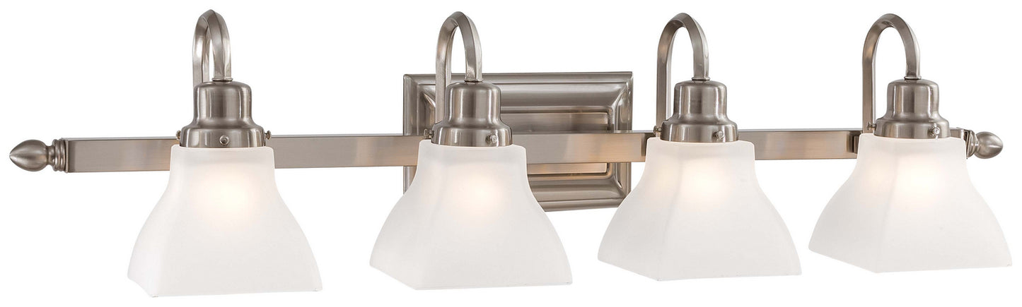 Mission Ridge Bath Four Light Bath in Brushed Nickel