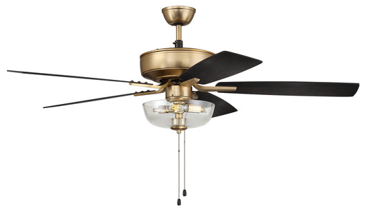 Pro Plus 101 52" Ceiling Fan in Satin Brass