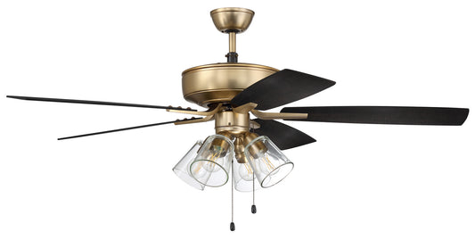 Pro Plus 104 52" Ceiling Fan in Satin Brass