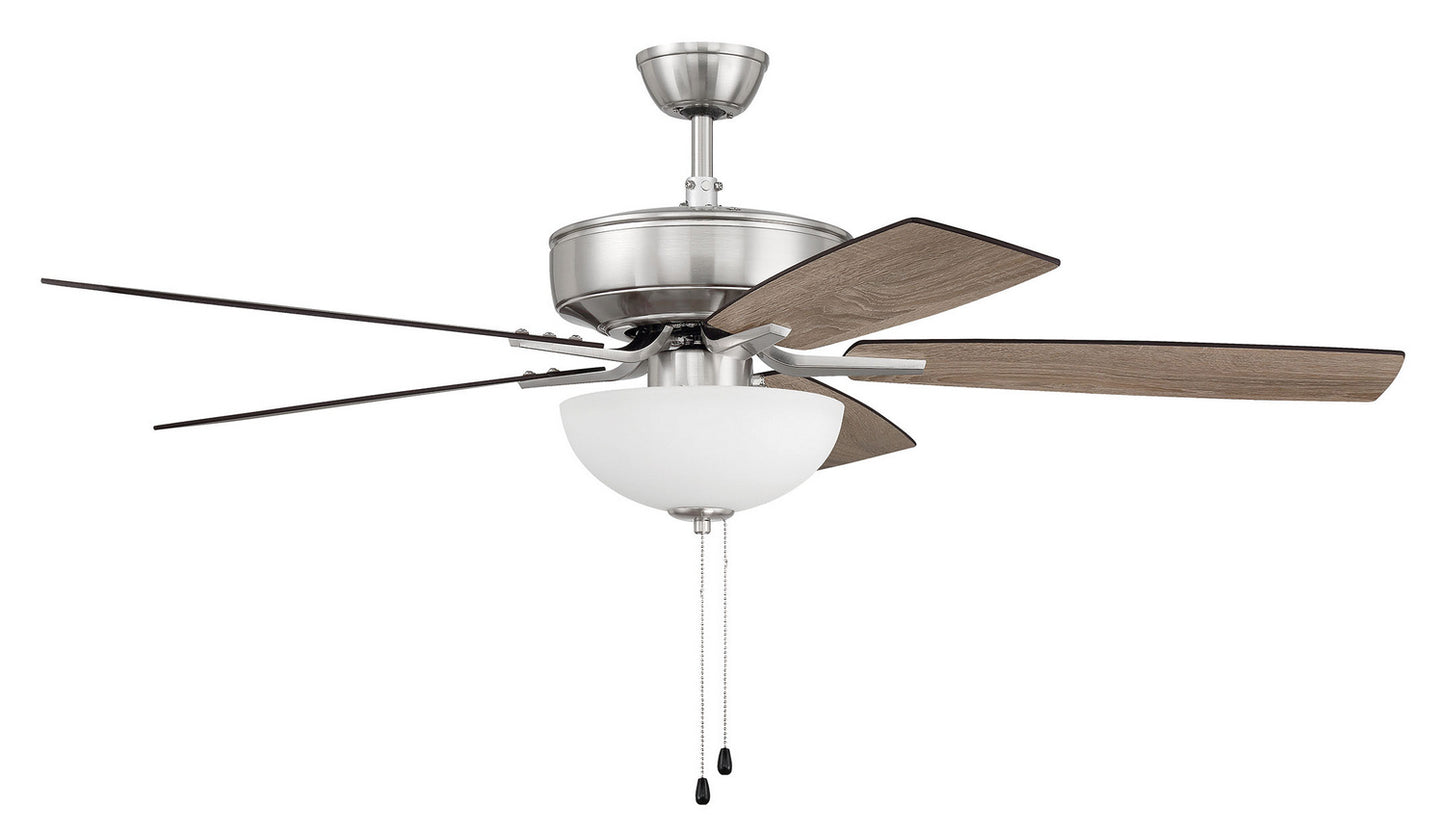 Craftmade - P211BNK5-52DWGWN - 52" Ceiling Fan - Pro Plus 211 - Brushed Polished Nickel