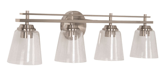 Drake Four Light Vanity in Brushed Polished Nickel