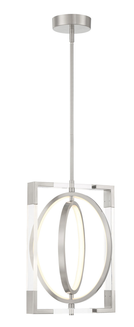 Double Take LED Pendant in Brushed Nickel