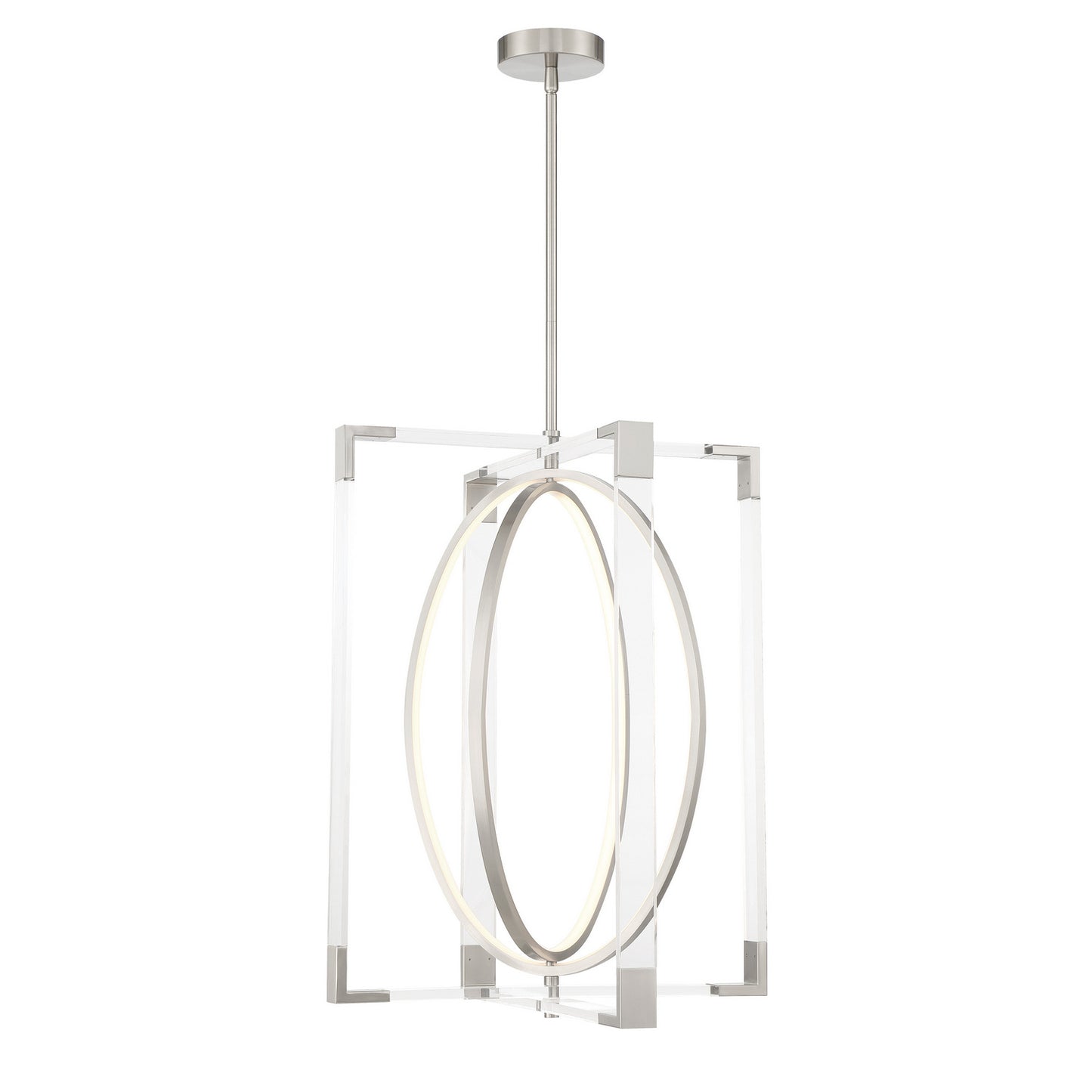 Double Take LED Pendant in Brushed Nickel