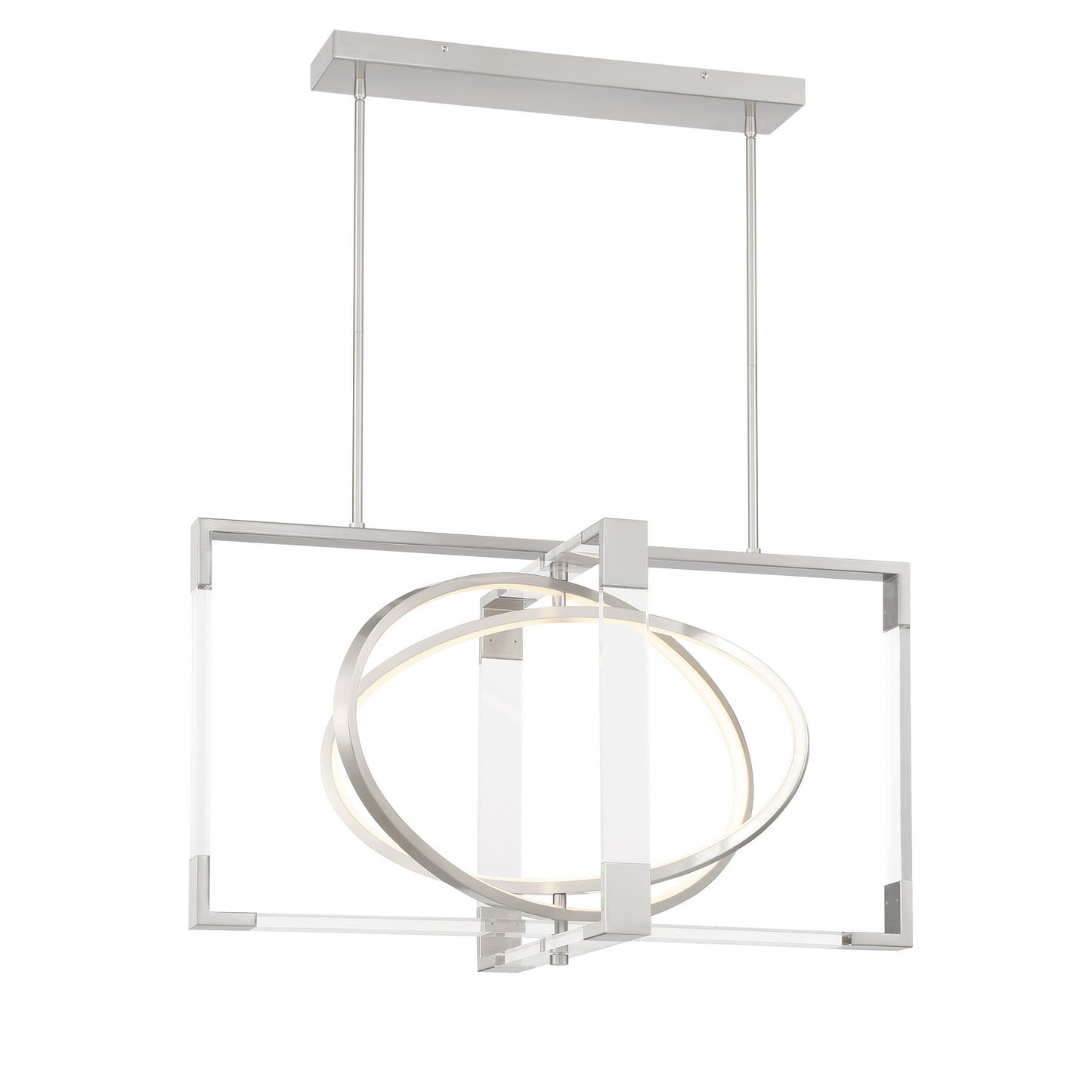 Double Take LED Pendant in Brushed Nickel